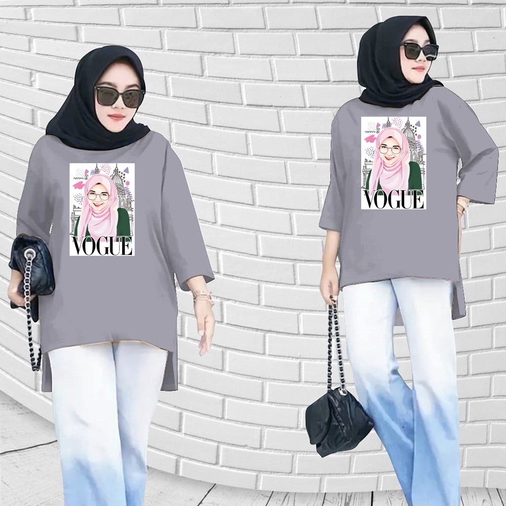 GSC - Long Tunik ANIME 033/ Tunik wanita jumbo / Tunik kaos viral / Tunik motif anime / Tunik panjang / Tunik wanita hijab terbaru