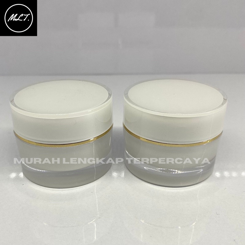 POT ACRYLIC WHITE 10 GR LIST GOLD MUTIARA PUTIH 10GR