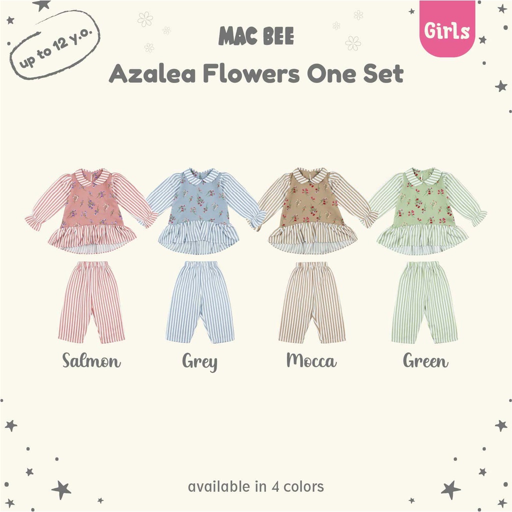 Jual MacBee Setelan Anak Perempuan Princess Collection Azalea Flowerss