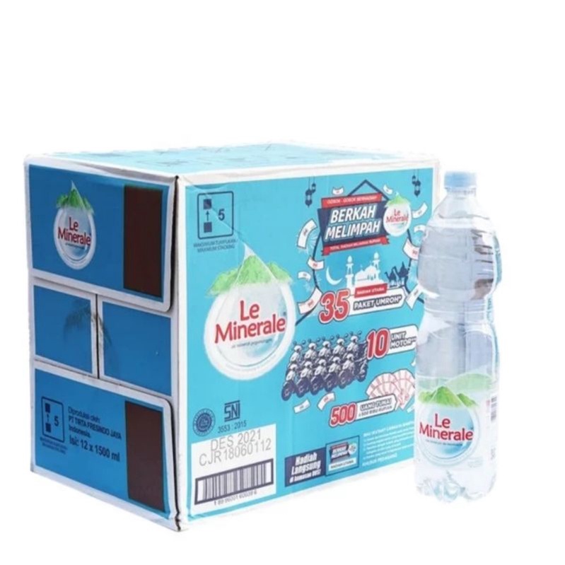 

Le Minerale / Leminerale 1500ml 1 dus isi 12 botol