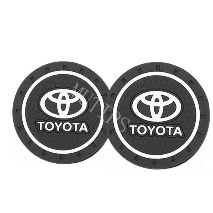 TOYOTA Toyota1/2pcs Slot Cangkir Air Mobil Non-Slip Mat Silica Gel Pad Untuk Innova Razie Yaris Wish Corolla Cross Avanza Rush Kijiang