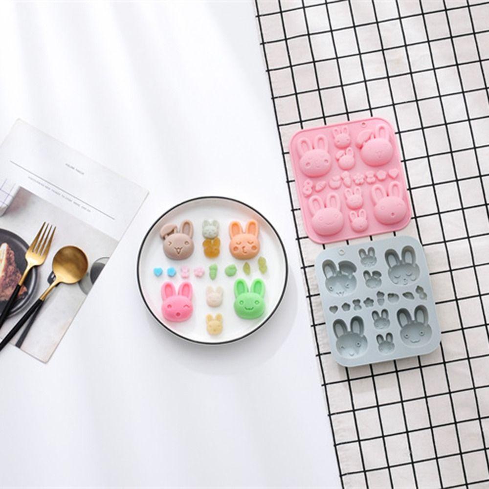 Solighter Easter Silicone Mold Cetakan Sabun Jelly Dekorasi Liburan Cetakan Kue Coklat