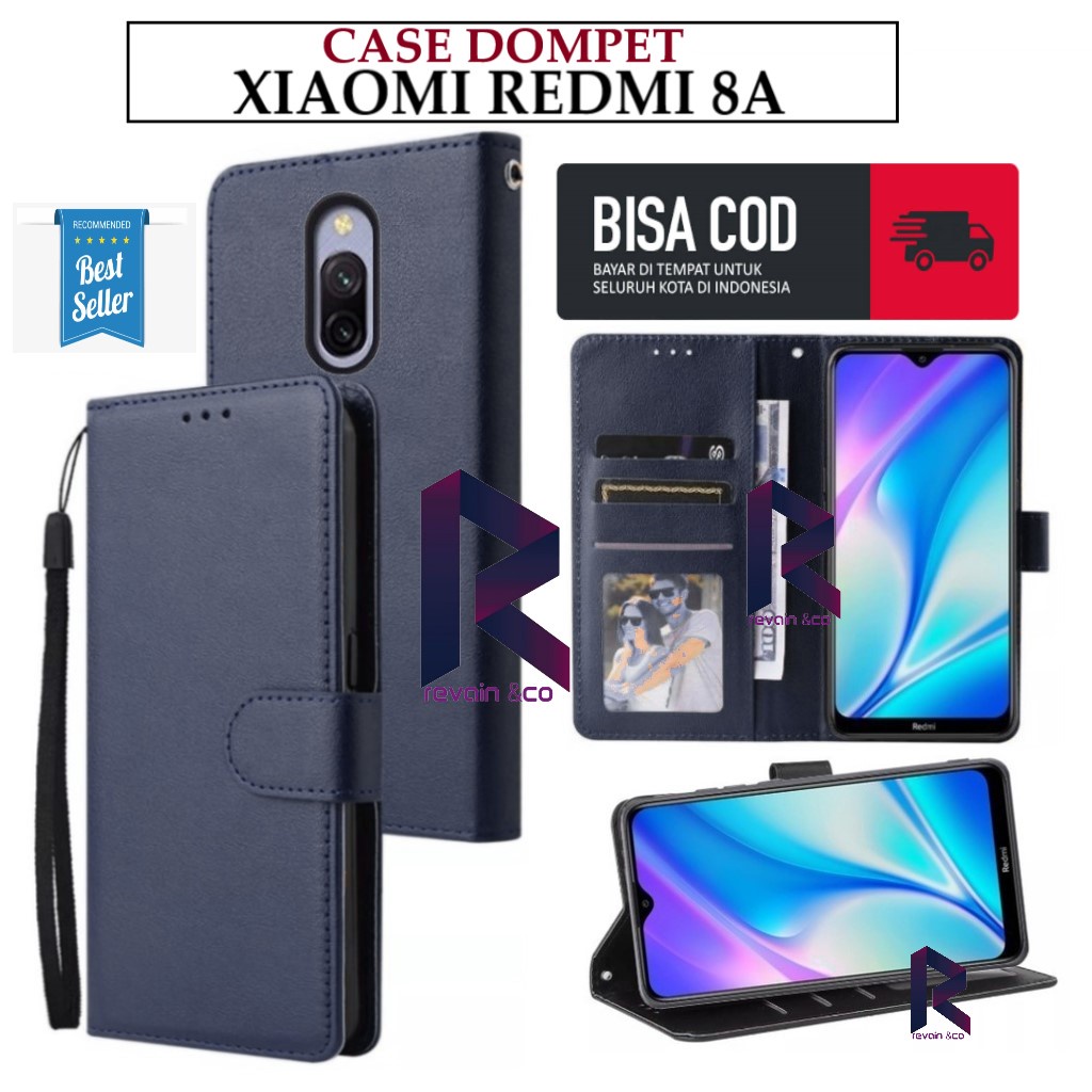 CASE XIAOMI REDMI 8A FLIP WALLET LEATHER KULIT PREMIUM SARUNG BUKA TUTUP KESING HP FLIP CASE XIAOMI REDMI 8A