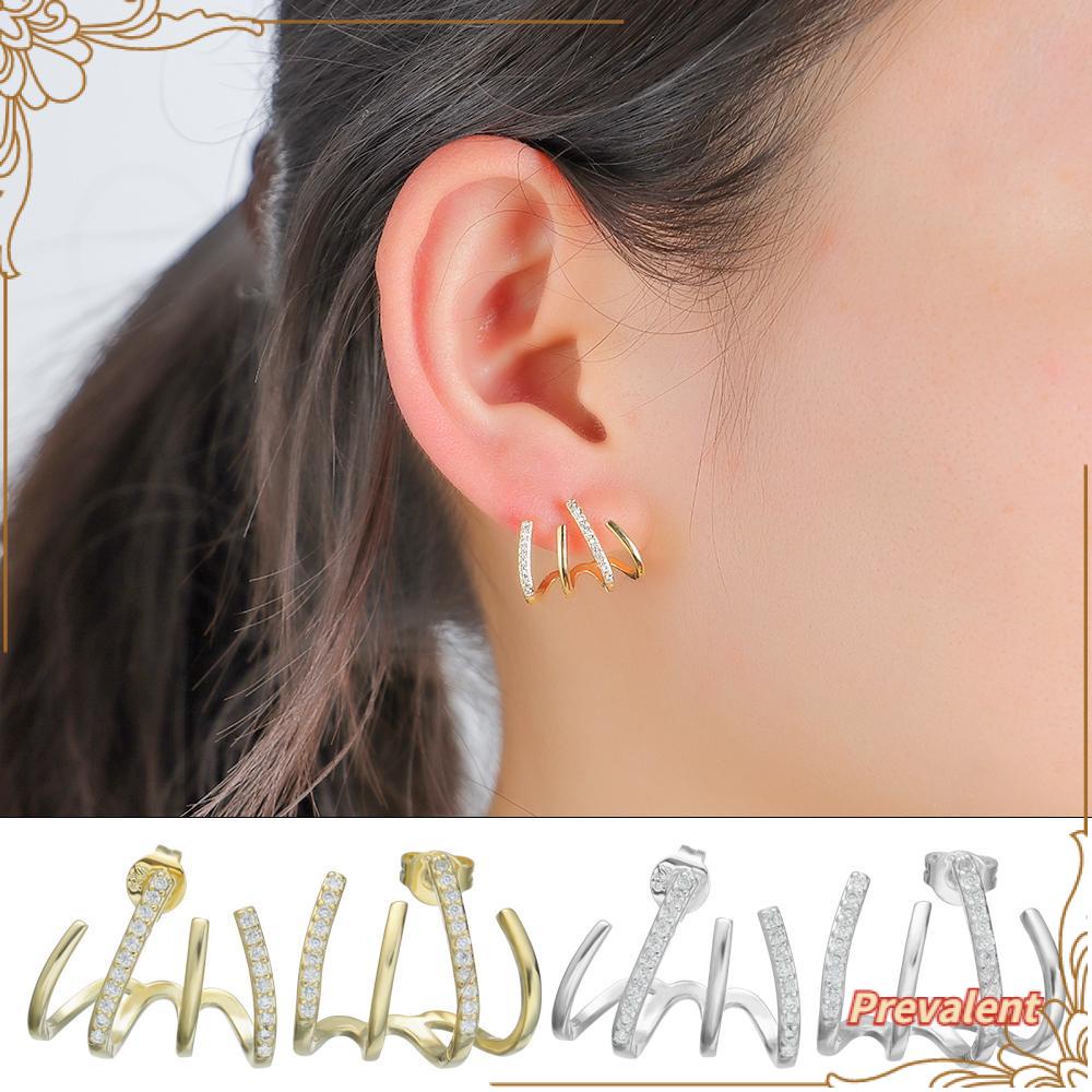 Preva Anting Perak925Anting Perak Fashion Perhiasan Emas Perak Anting Kristal Mengkilap