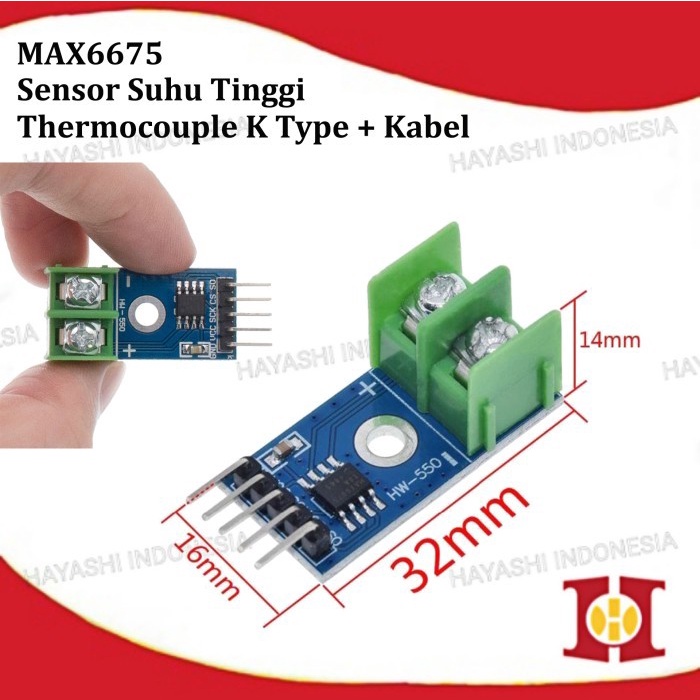 MAX6675 K Type Thermocouple Temperature Sensor Suhu Arduino Module