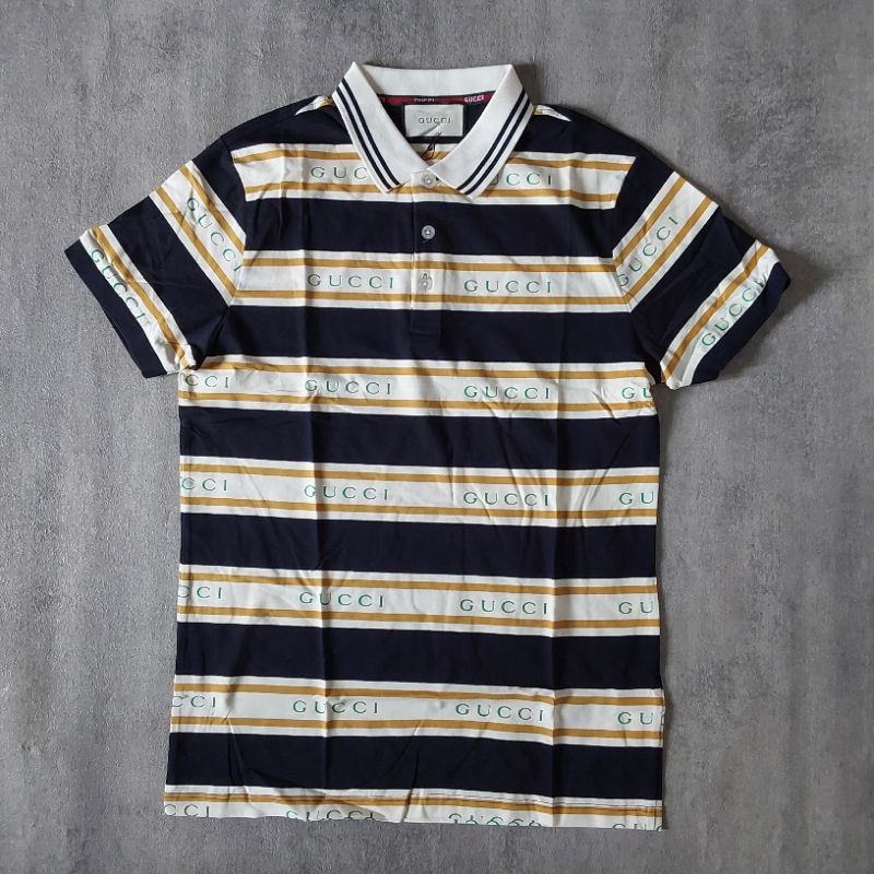 Kaos Polo Pria Gucci GG Allover Import