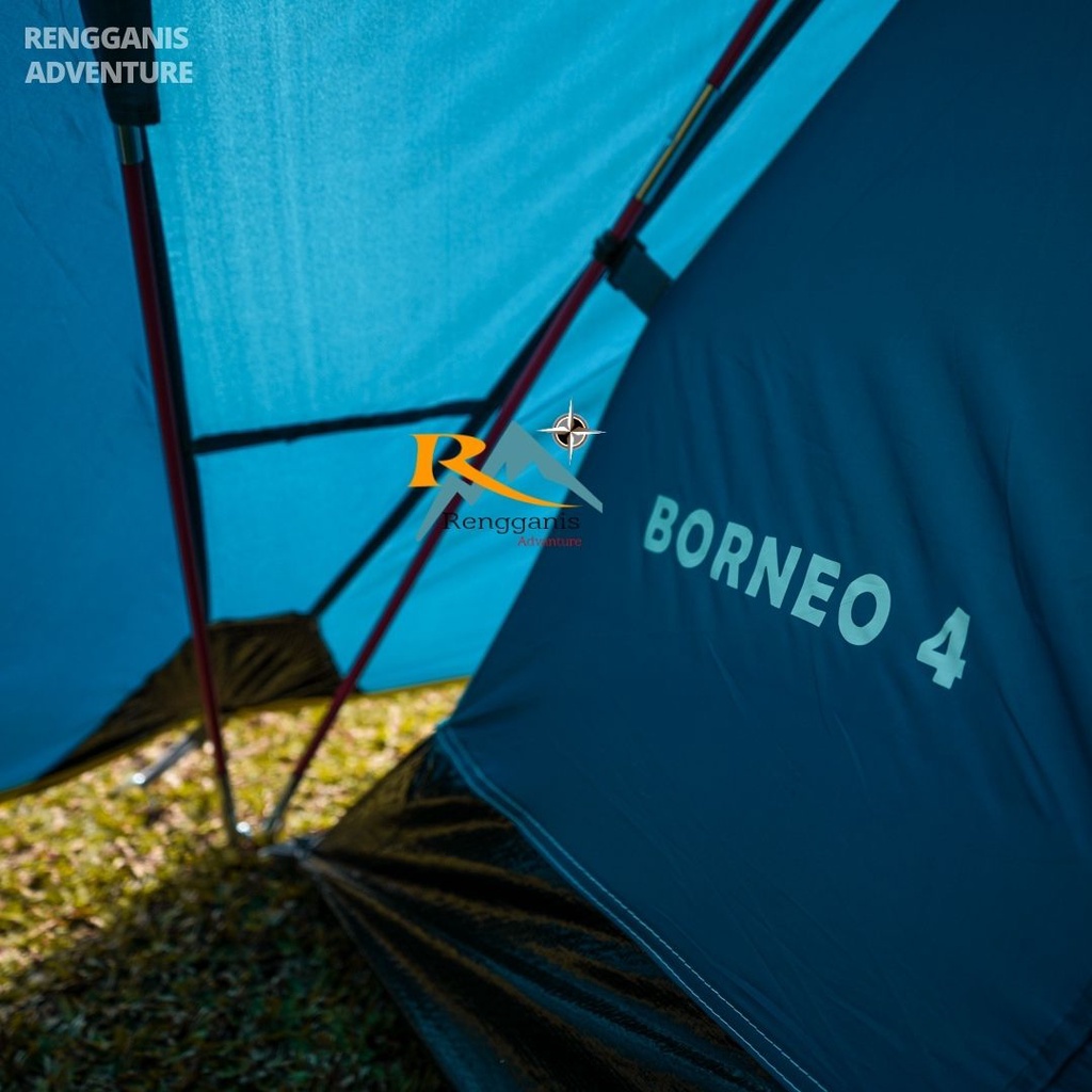 Tenda Camping Borneo 4 Orang TENDAKI NSM 4 Kapasitas 4 - 5 Orang Double Layer