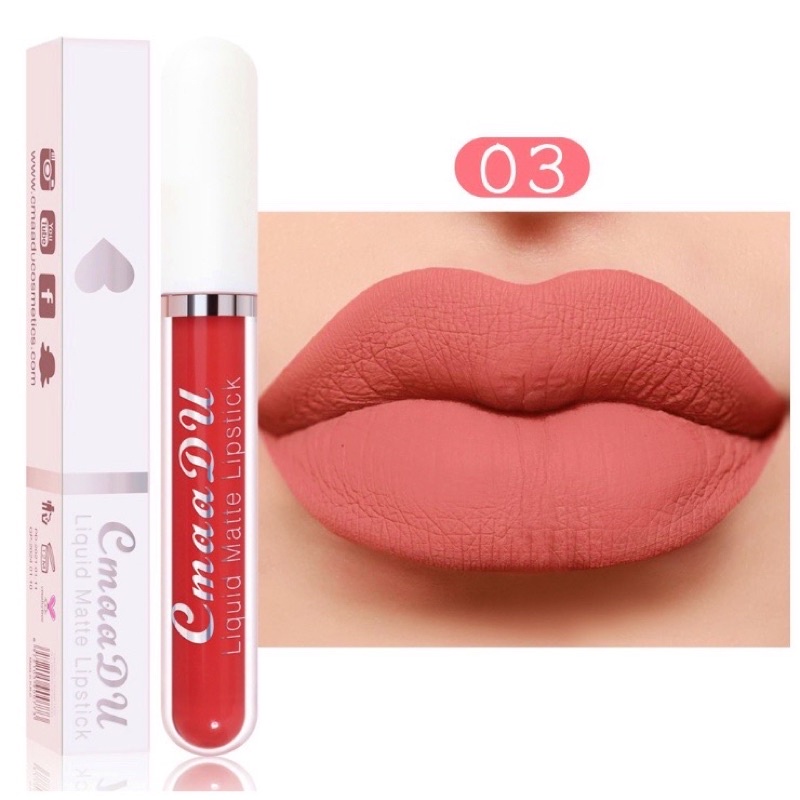CMAADU BPOM Lipstik Liquid Matte Waterproof Long Lasting 18 Ultra Chic XX007