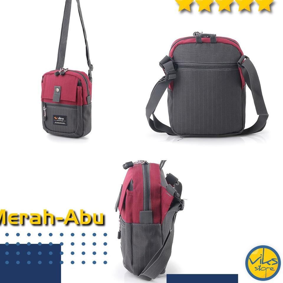 CR Tas Selempang Pria Cowok Sling Bag Elbrus Original Slingbag Tas Gantung Kecil Hp Dompet Multifung