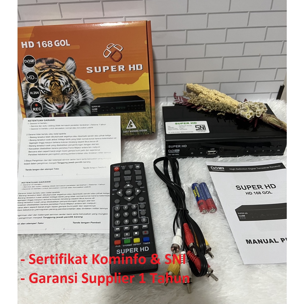 STB Set Top Box Super HD 168 Goal Komodo Harimau Kijang TERBAIK DVB T2 Di Kelas Penerima TV Siaran DIGITAL ORIGINAL STB Saja