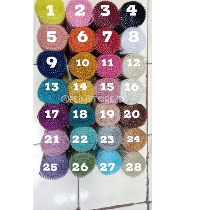 Model Baru Aksesoris Payet Kristal diamond lebar 24 baris gulung berlian permata batu