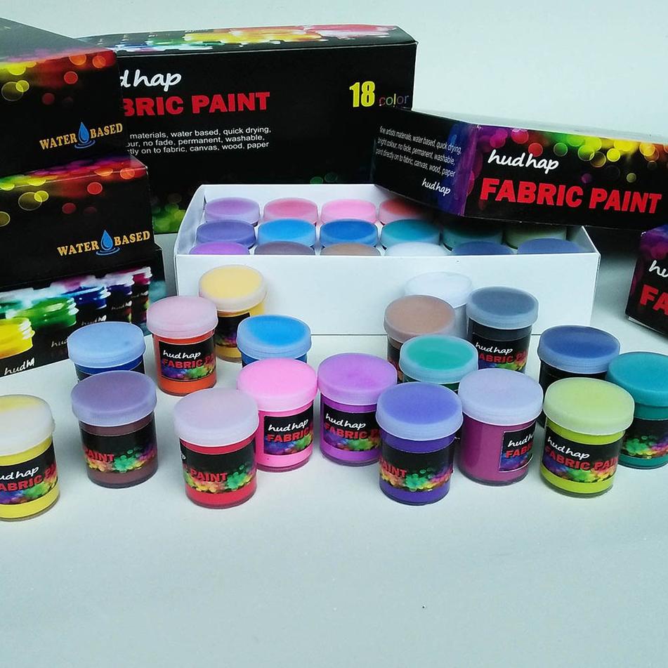 

Update - cat lukis kain - cat tektil - serbaguna set 18 warna .. ..