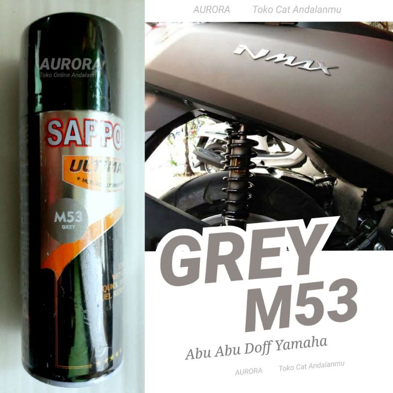 Cat Pilok Sapporo M53 Grey 400ml Abu Abu Doff Dop Pcx Scoopy Saporo Pylox