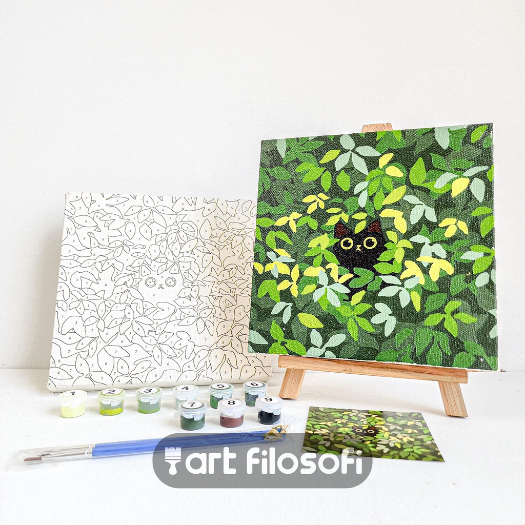 

HJK Paint By Number 20x20cm DIY Kit Dengan Bingkai Kayu