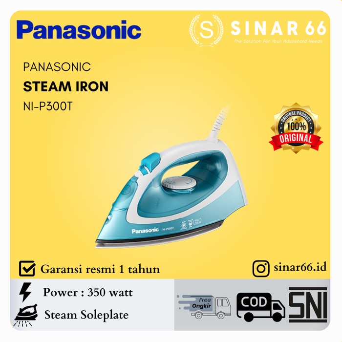 PANASONIC NI-P300T STEAM IRON 350W SETRIKA LISTRIK BAJU