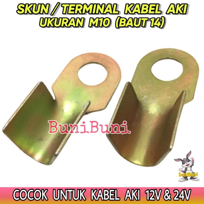 Skun Terminal Klem Kabel Aki M10 BESAR / Skun Massa Kabel Aki BAUT 14 BESAR