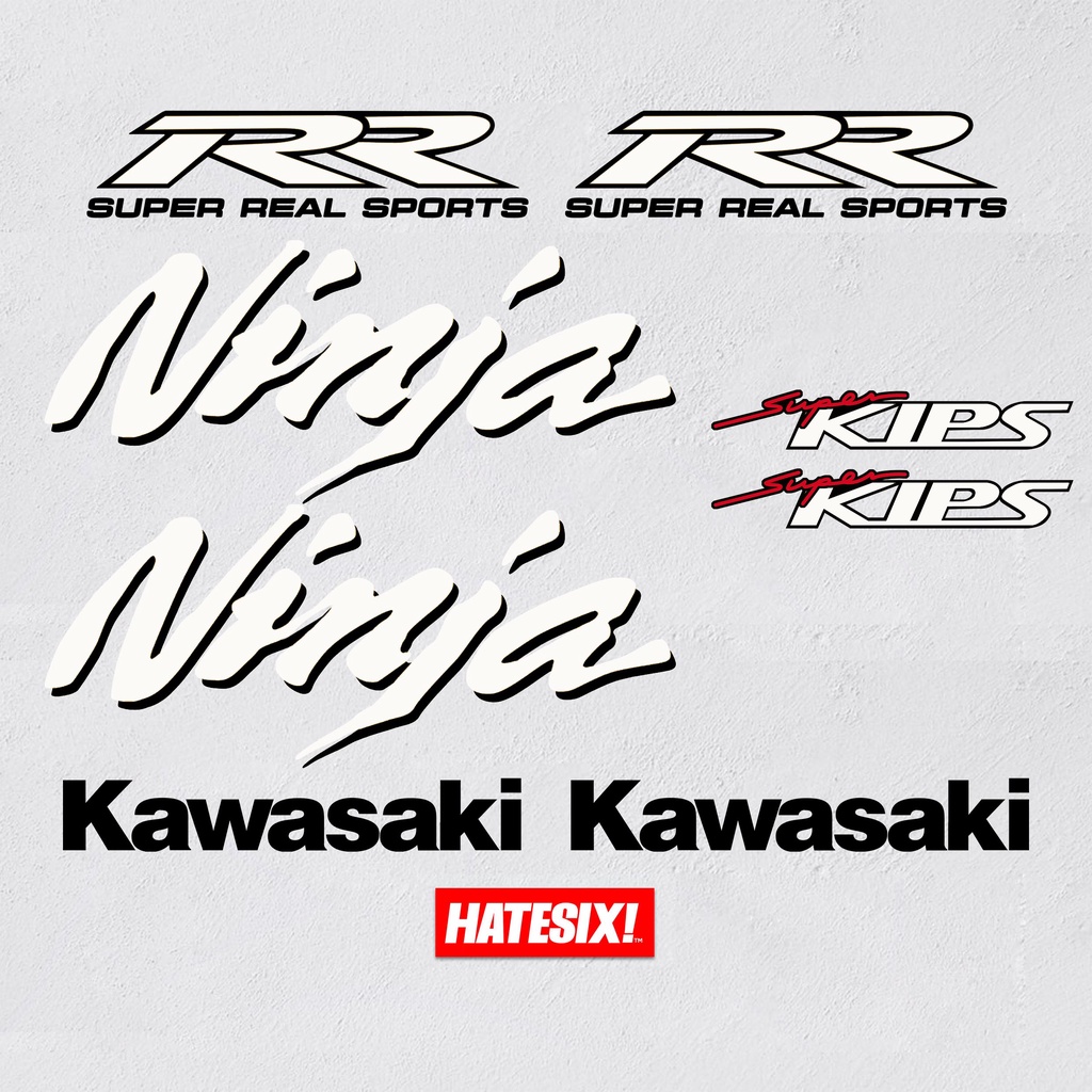 Sticker Decal Kawasaki Ninja RR Super Real Sport Hatesix