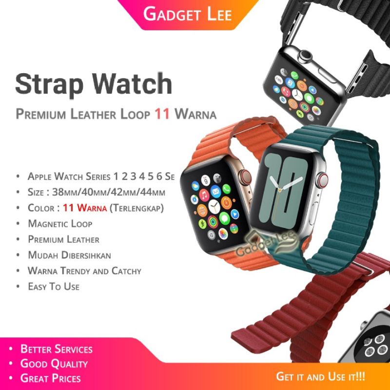 Strap iWatch Leather Magnetic Loop - Tali Band Watch