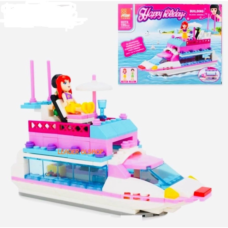 BRICKS COMPATIBLE BLOCKS HAPPY HOLIDAY KAPAL PESIAR 0373 ISI 196 PCS