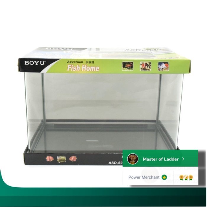 RD Boyu akuarium kaca aquarium ikan serbaguna 60cm FREE PACKING KAYU