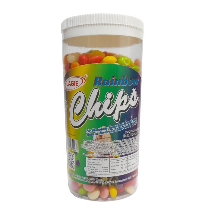 

L'agie Rainbow Chips Kemasan Toples 100 gr