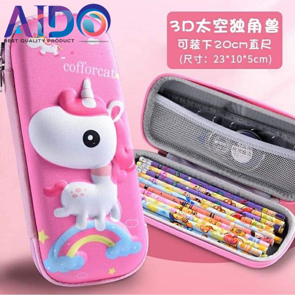 kotak pensil 3D / TEMPAT PENSIL / kotak pensil anak Kotak Pensil 3D Anti Air Astronot Rocket Karakter Lucu Kotak Pensil Anak kotak pensil 3D n 2D bahan KAIN / kotak pensil anak sekolah