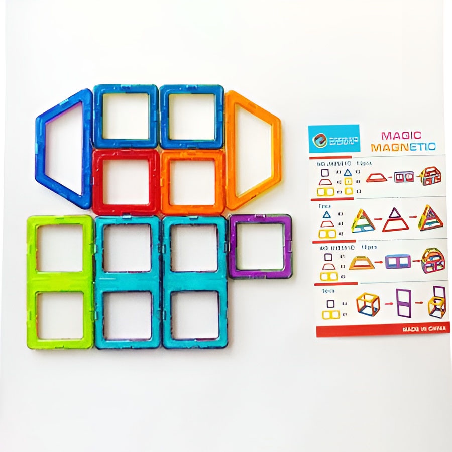 Mainan Menyusun Puzzle Magic Magnetic 10pcs | Mainan Anak Laki Laki Mainan Edukasi | Kado Ulang Tahun Anak Cewek 3-4-5-6 Tahun