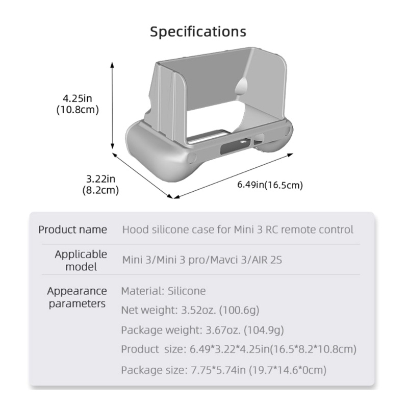 MAVIC Zzz Untuk Case Pelindung Remote Control Mini3/Mini3 Pro/Mavic3/Air2S Dengan Tudung