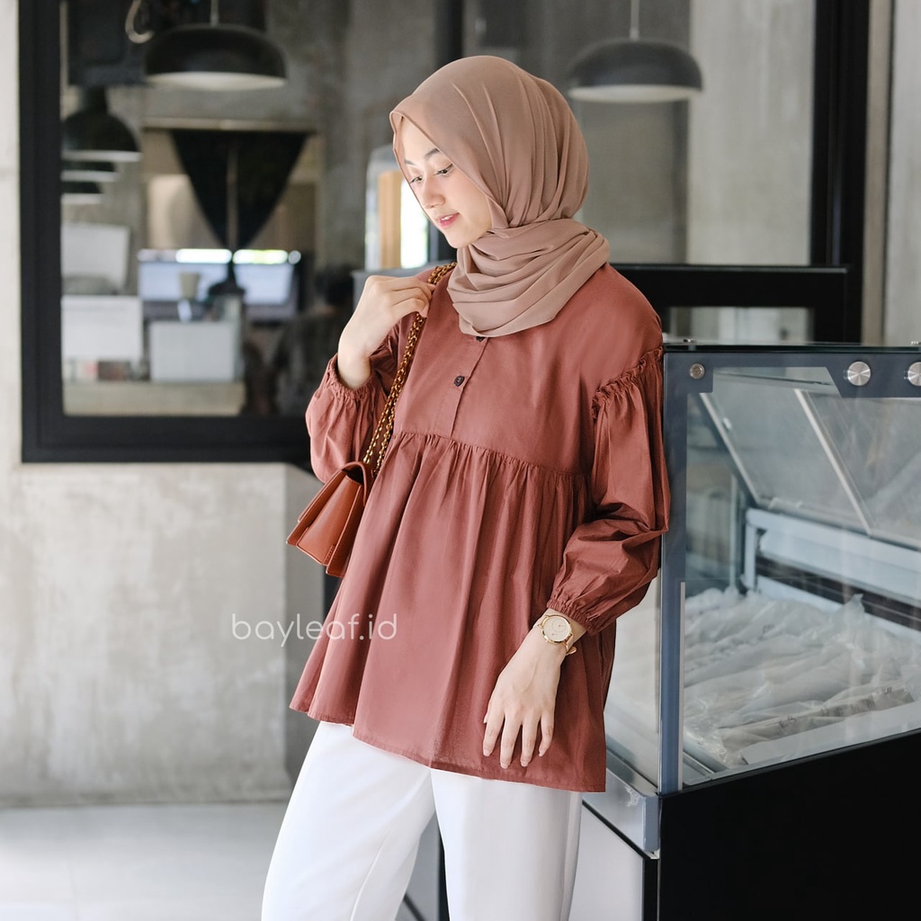 Bayleaf.id Nanami Plain Blouse Big Size