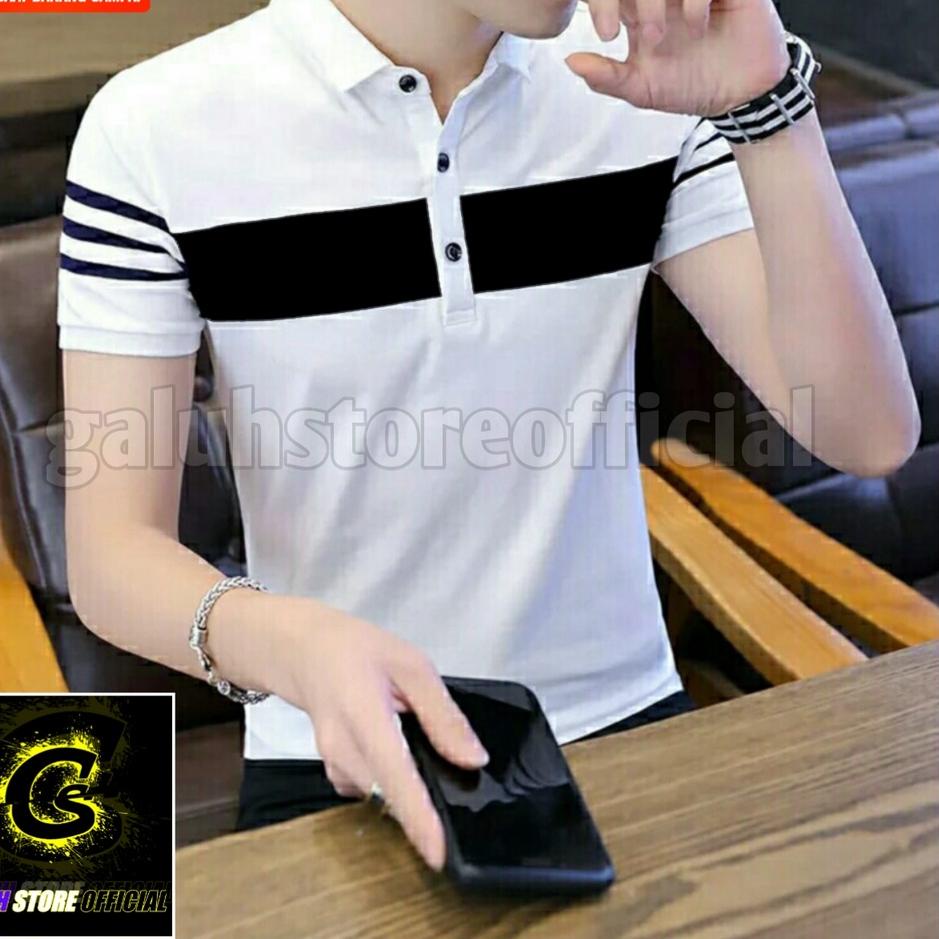 Termurah Polo Shirt Pria Business Formal Casual Polo Pendek Fashion kaos lengan pendek pria