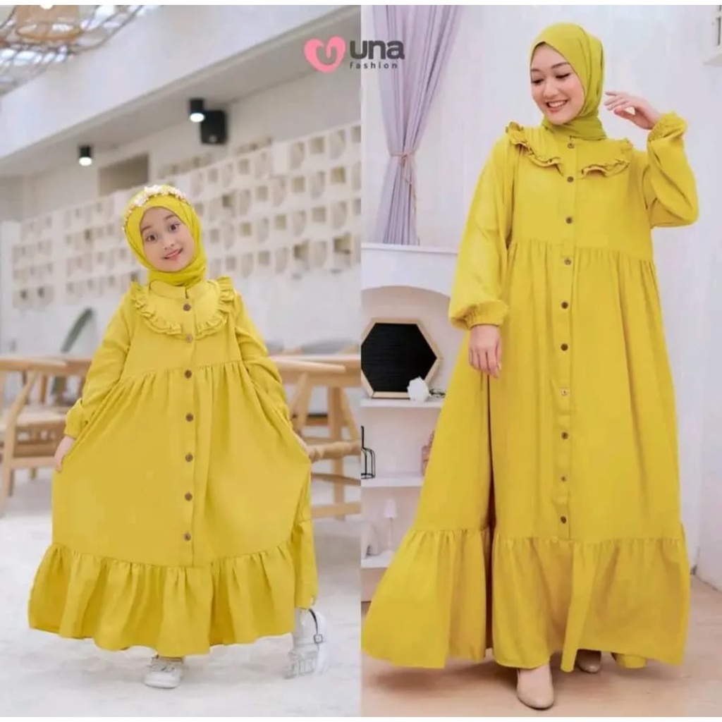 DRES IBU ANAK BAHAN CRYNCLE - GAMIS IBU DAN ANAK - COUPLE MOMS+KIDS - GAMIS TERBARU