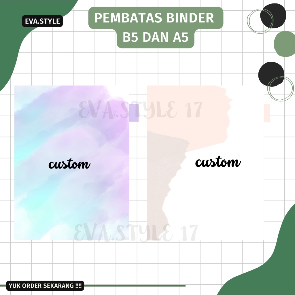 PEMBATAS BINDER CUSTOM I BINDER A5 & B5 I PEMBATAS BINDER CUSTOM AESTHETIC / PEMBATAS BINDER 20 RING