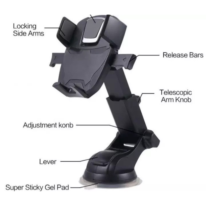 Holder Hp Mobil Putar 360 Derajat Rotasi Car Holder Original HD-19