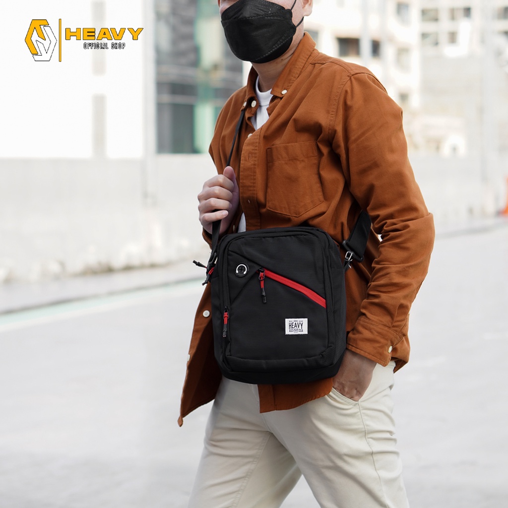 Tas Selempang Pria Heavy Original - Tas Slingbag Heavy Premium Distro - Kode K4077