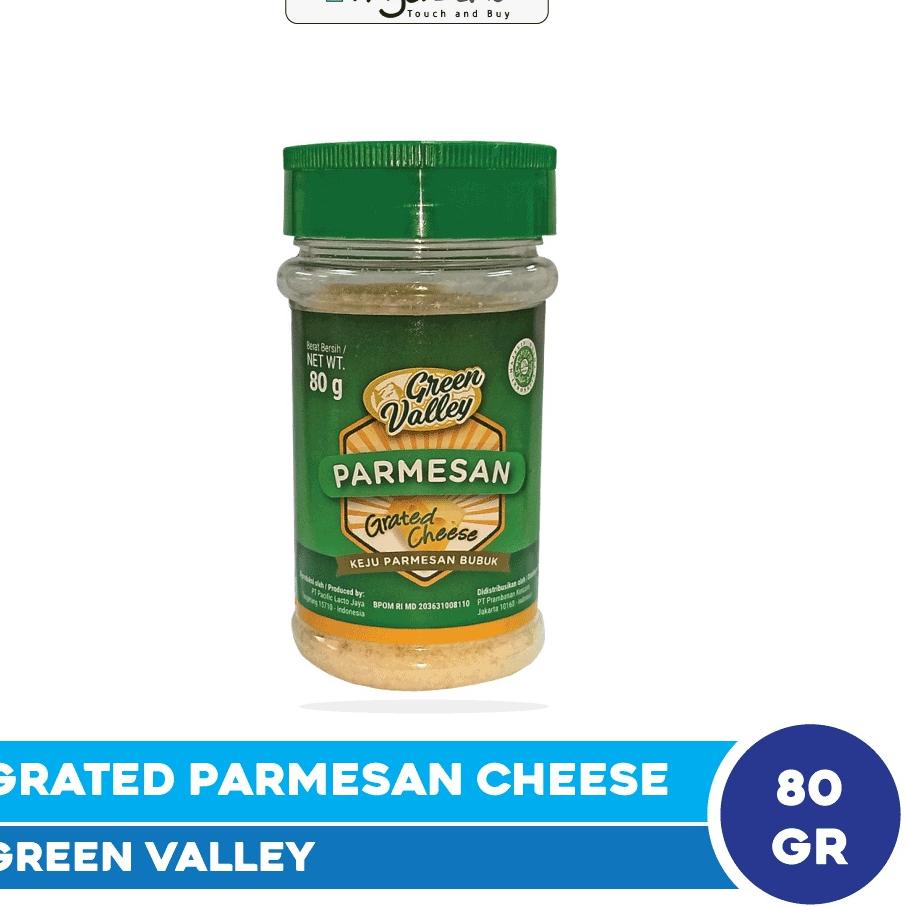 

[PRODUK 6BVU7] GREEN VALLEY Grated Parmesan Cheese 80 gram Keju Parmesan Parut ABF