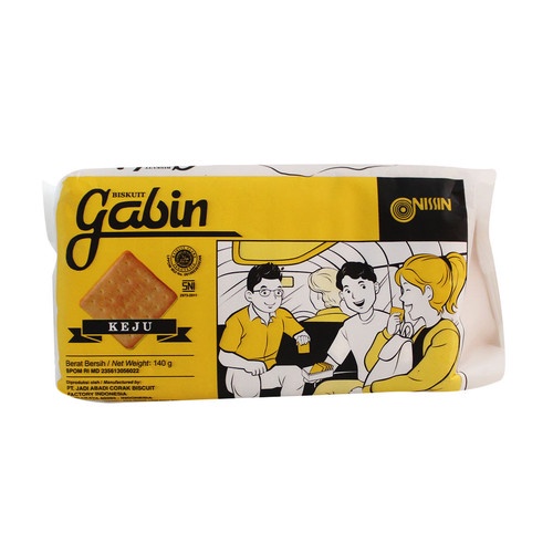 

Nissin Gabin Keju, Susu, Original/butter 140 gram