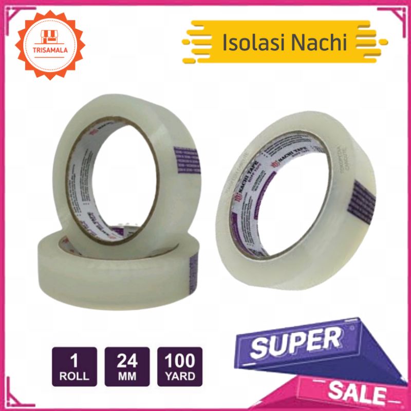 

LAKBAN NACHI / ISOLASI BENING 1 INCH / OPP NACHI 24MMX100Y