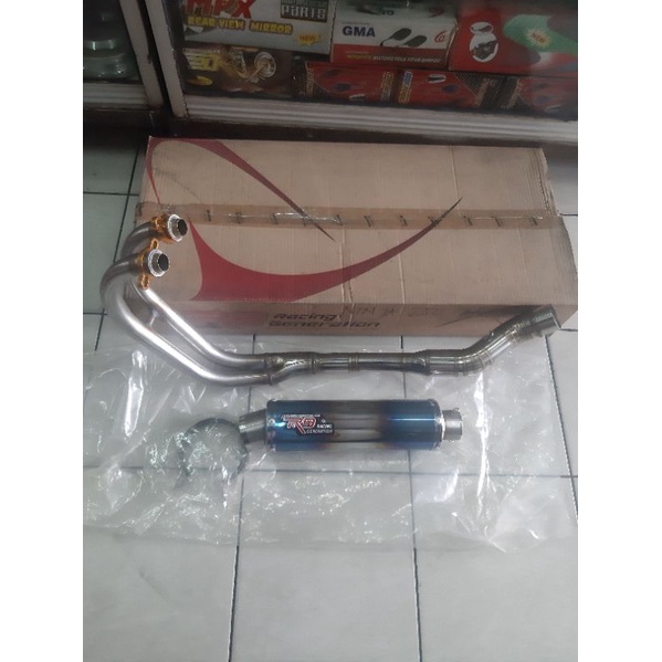 knalpot R9 new mugelo original untuk kawasaki ninja 250 karbu