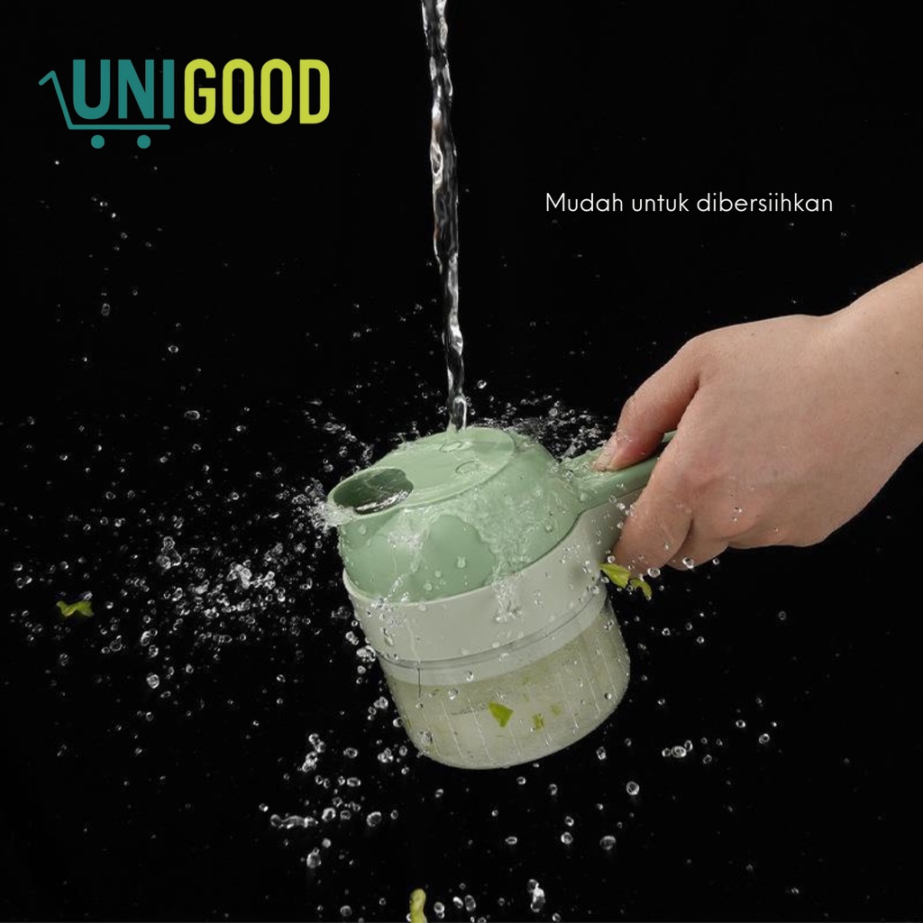 UNIGOOD - 4in1 Portable Vegetable Chopper Blender Wireless Multifungsi