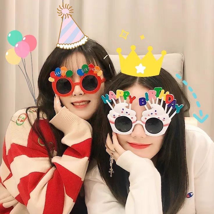 COD❤️Kacamata Happy Birthday Ulang Tahun Birthday Glsses Untuk Anak Dan Dewasa Dekorasi Pesta Untuk hadiah Ulang Tahun