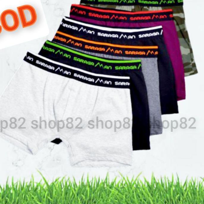 Import Terbaik Celana dalam boxer pria dewasa katun jumbo big size ukuran M L XL XXL XXXL remaja all