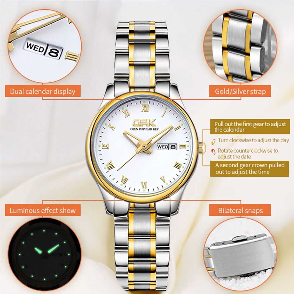 OPK Jam Tangan Wanita Murah Original Anti Air Kecil Terbaru Luminous Analog Women Watch