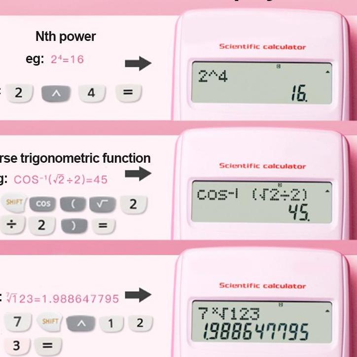 

Trendy ! Mukava Kalkulator Color Function Scientific Kalkulator 24 Fungsi Kalkulasi 3 Warna 1700 - CU2 ✓