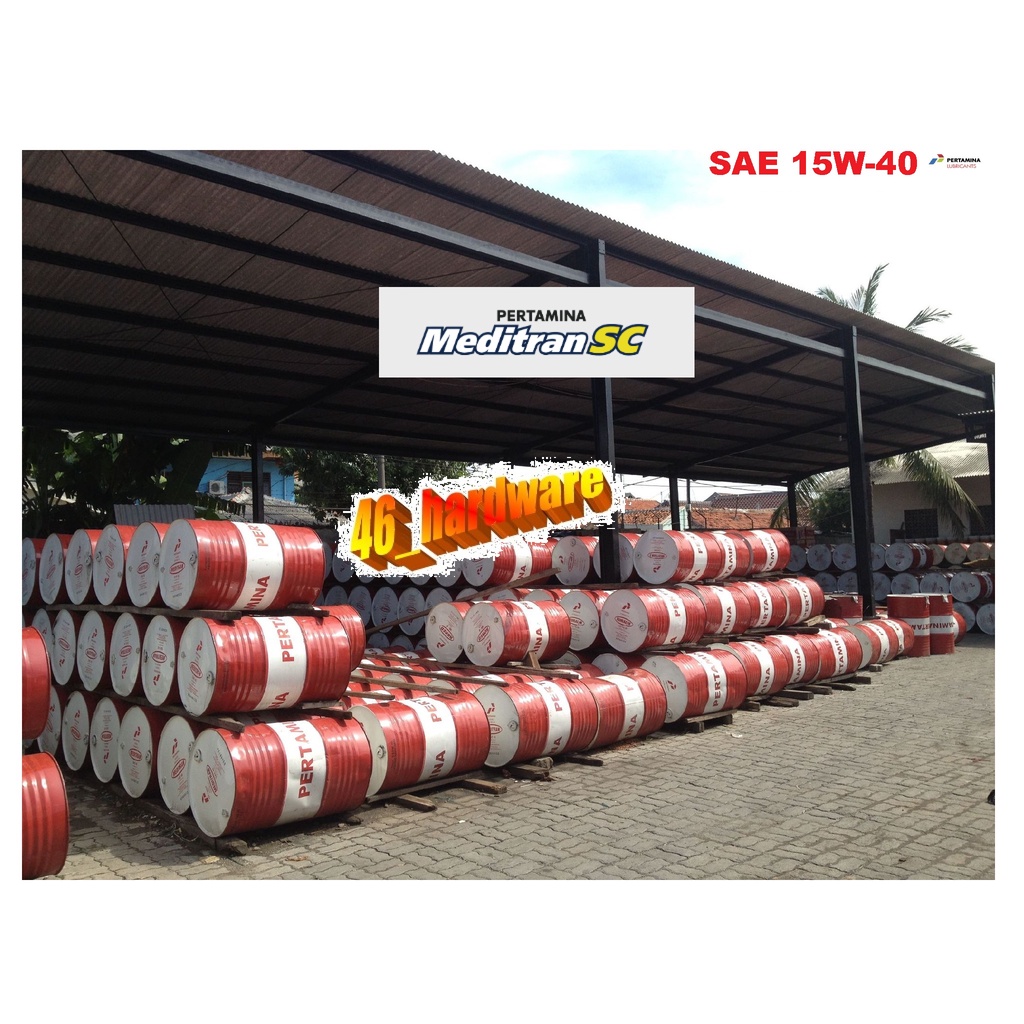 PERTAMINA MEDITRAN SC 15W-40 15W40 CF4 PELUMAS MESIN DIESEL 209L DRUM - 46_hardware