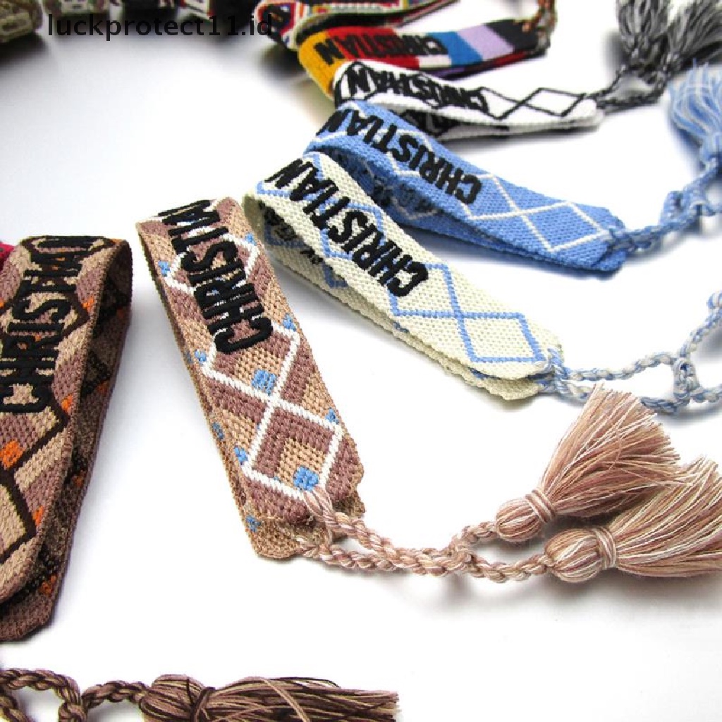 /Fashion Hot// Fashion// Bohemia Bordir Anyaman Rumbai Gelang Untuk Wanita Handmade Tali Adjustable.