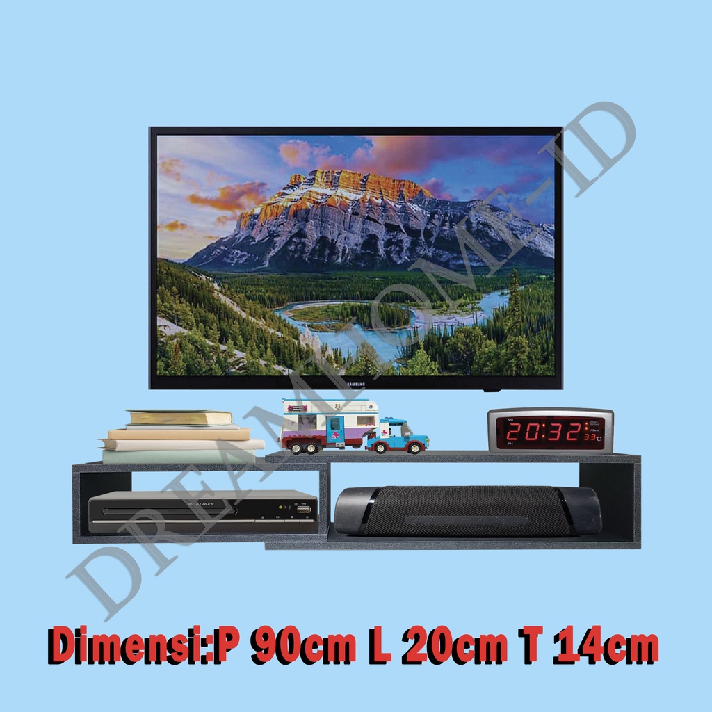 rak ambalan dinding minimalis AD14 / rak tv gantung / rak minimalis / ambalan tv gantung / hiasan de