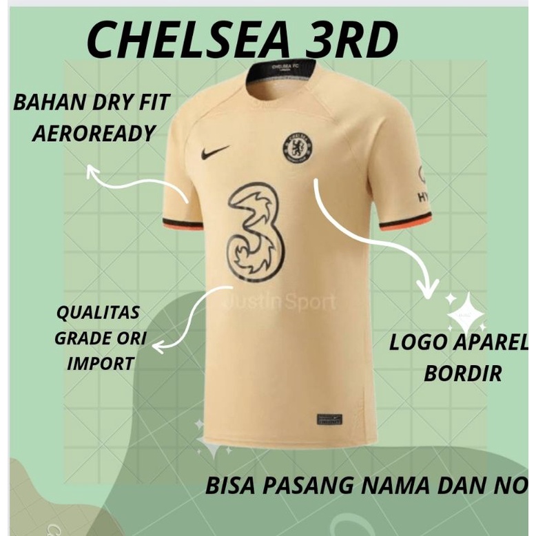 jersey bola chelsea_3rd grade_ori_import thailand 2021 2022 baju bola chelsi kaos bola setelan dewas