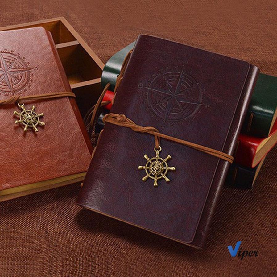 

[PRODUK 7T0J7] Buku Catatan Notebook A5 A6 Buku Diary Aesthetic Gaya Retro Binder Unik Cover Kulit PU Leather V8G