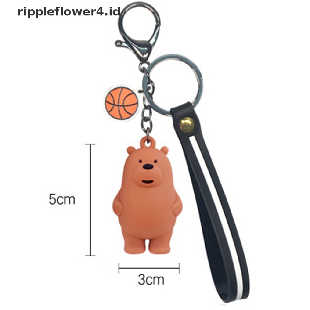 {rippleflower4.id} We bare bears keyrings ice bear Gantungan Kunci lanyard Tas Liontin Ornamen Koleksi~