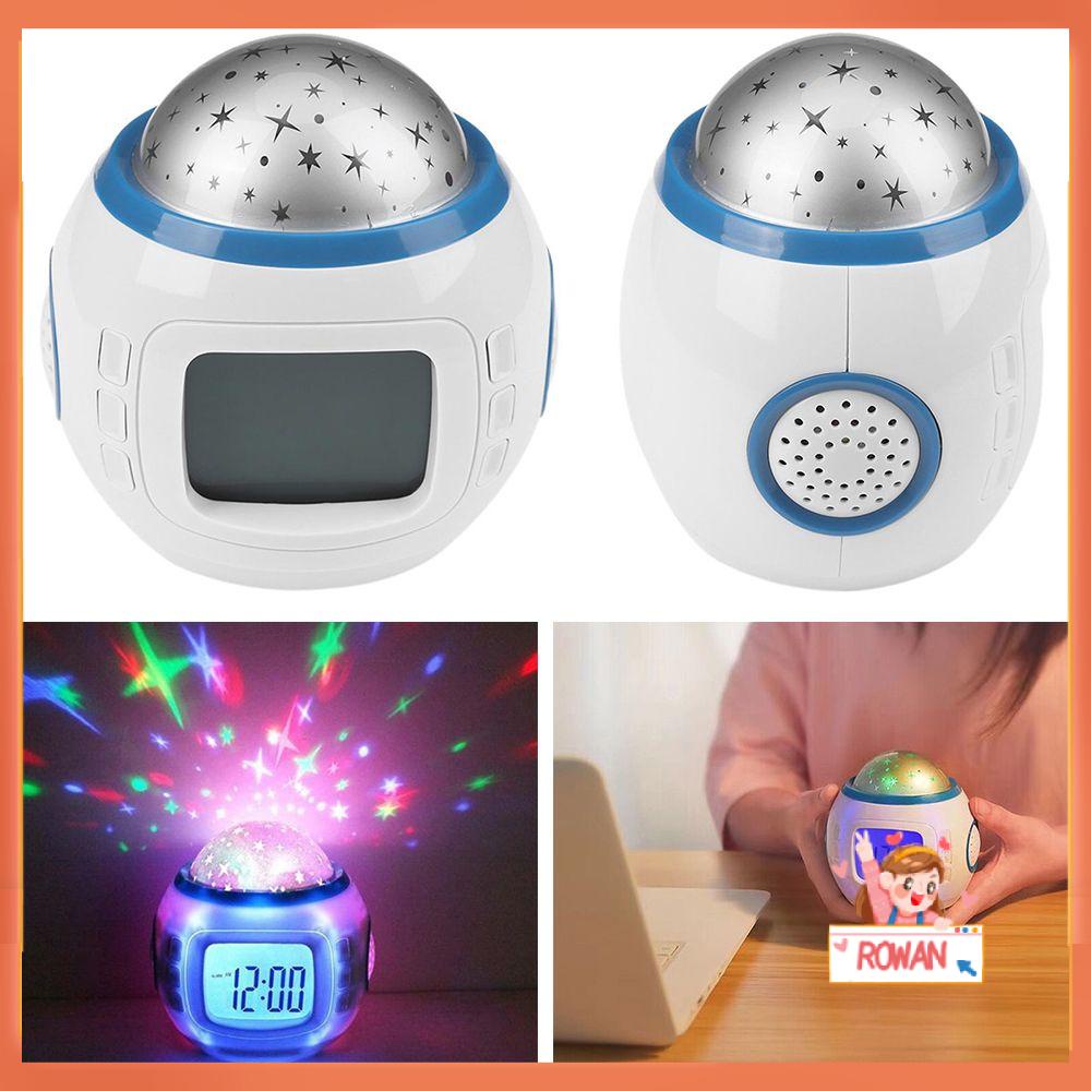 R-flower Star Projector Music Anak Hadiah Proyektor Snooze Calendar Glowing Night Light